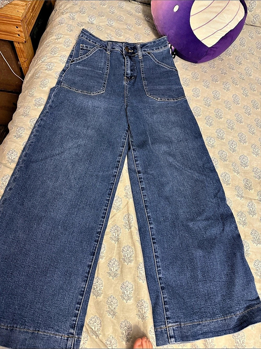 Mud Pie Wide Leg Jeans Blue Size Small